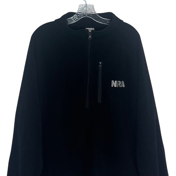 NRA Half Zip Pullover Fleece Shirt Mens 2XL Black - Picture 3 of 7